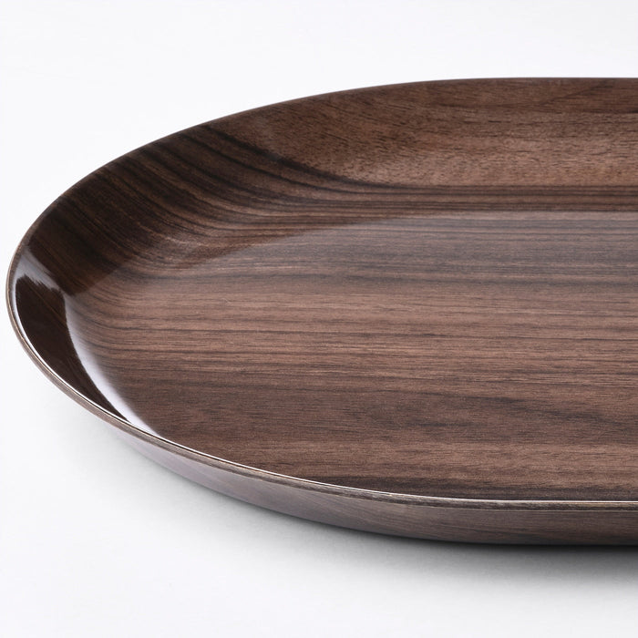 KROSAMOS Tray, walnut effect, 30x50 cm