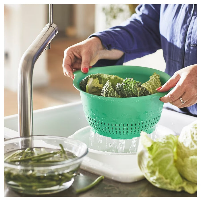 UPPFYLLD colander, bright green, 24 cm