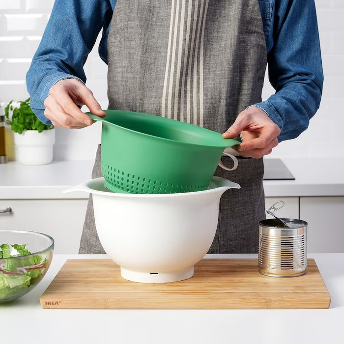 UPPFYLLD colander, bright green, 24 cm