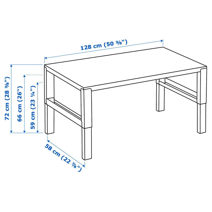 PAHL Desk, white 128x58 cm