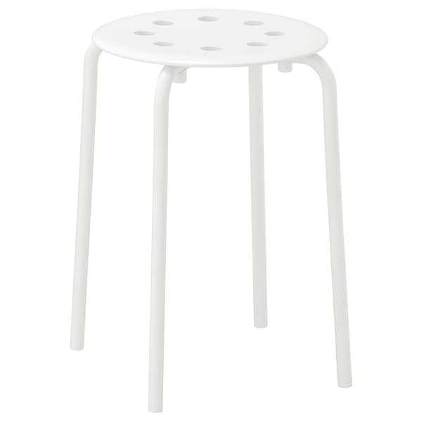 MARIUS Stool, white 45 cm