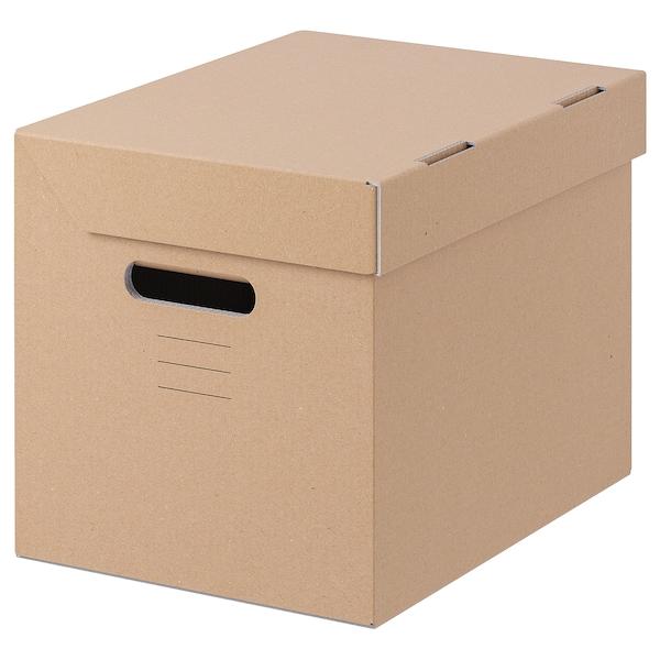 PAPPIS Box with lid, brown