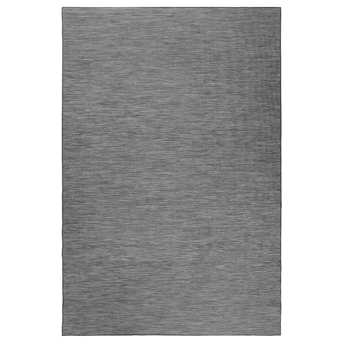 HODDE Rug flatwoven, in/outdoor, grey/black, 200x300 cm