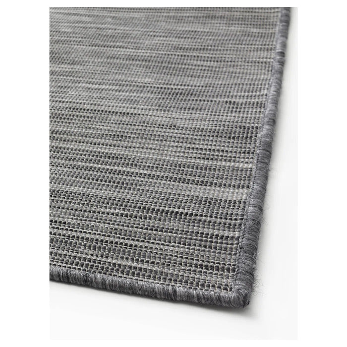 HODDE Rug flatwoven, in/outdoor, grey/black, 200x300 cm