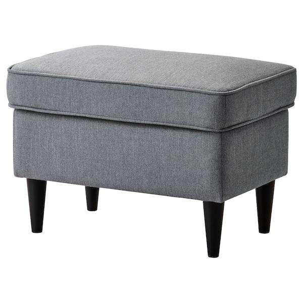 STRANDMON footstool, nordvalla dark grey