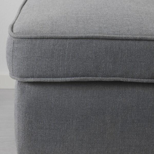 STRANDMON footstool, nordvalla dark grey