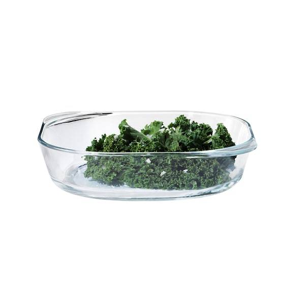 FOLJSAM oven dish clear glass 24.5x24.5 L