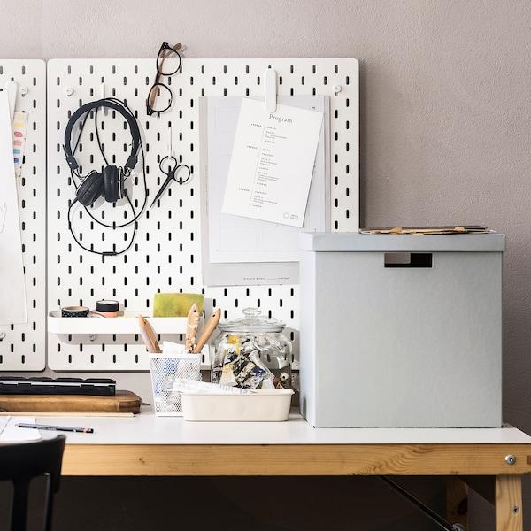 SKADIS pegboard, white, 56x56 cm