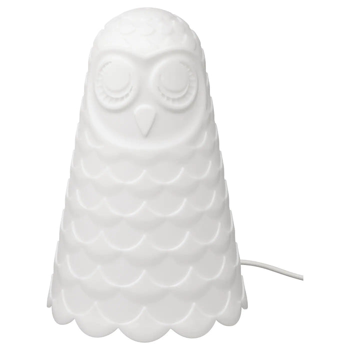 SOLBO LED table lamp, white/owl, 23 cm