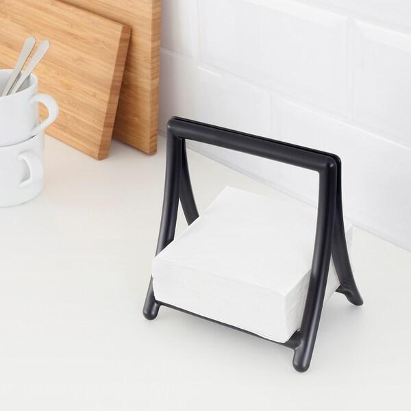 GREJA napkin holder black