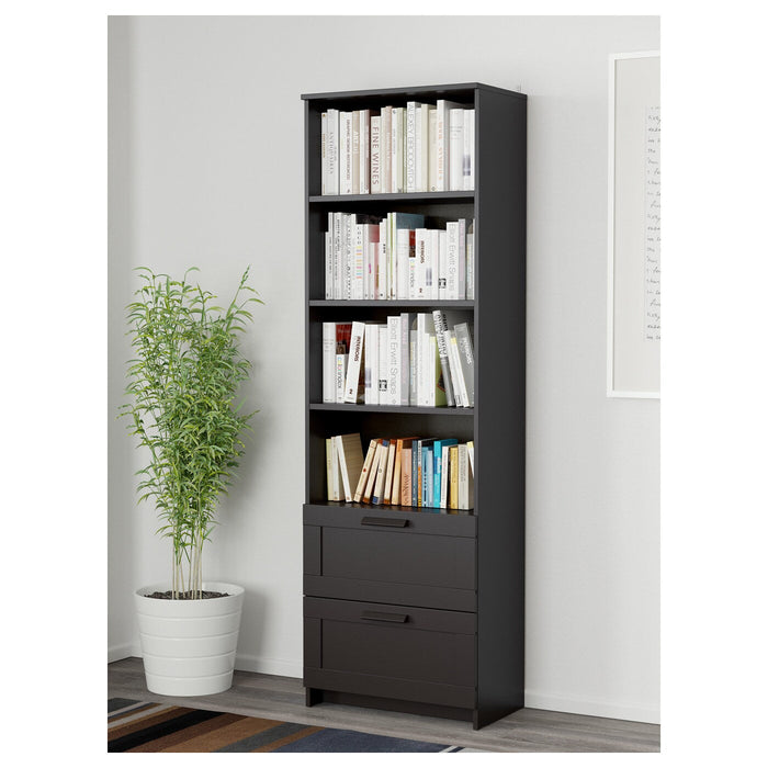 BRIMNES Bookcase, black, 60x190 cm