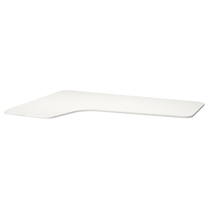 BEKANT Left-hand corner table top, white, 160x110 cm