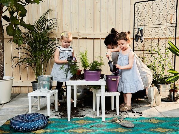 UTTER children's stool in/outdoor, white