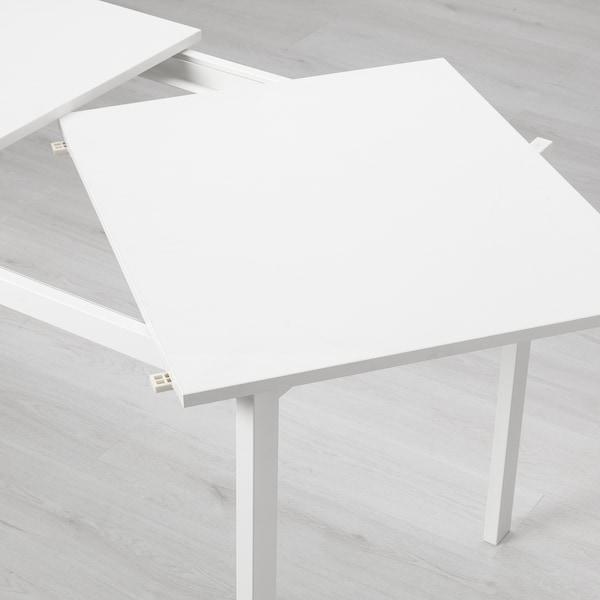 VANGSTA Extendable table, white 120/180x75 cm