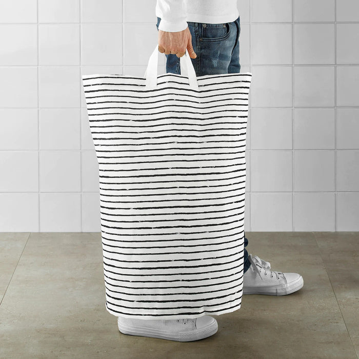 KLUNKA Laundry bag, white/black 60 l