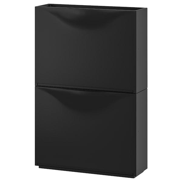 TRONES Shoe cabinet/storage, black 52x18x39 cm