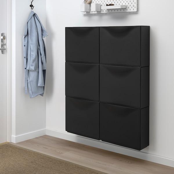 TRONES Shoe cabinet/storage, black 52x18x39 cm