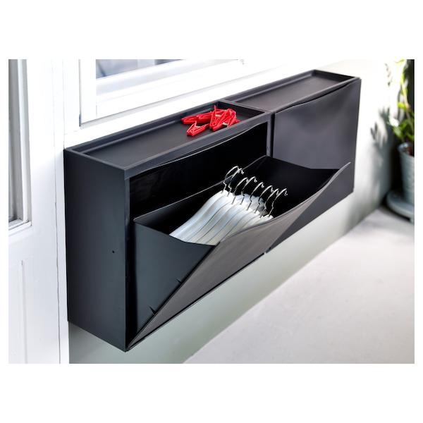 TRONES Shoe cabinet/storage, black 52x18x39 cm