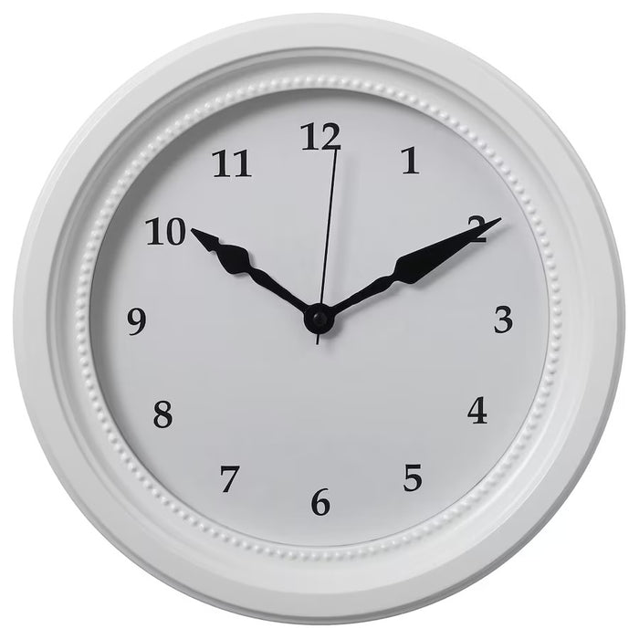 SONDRUM Wall clock, white, 35 cm