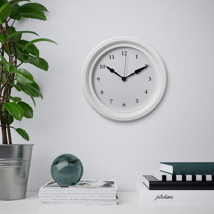 SONDRUM Wall clock, white, 35 cm