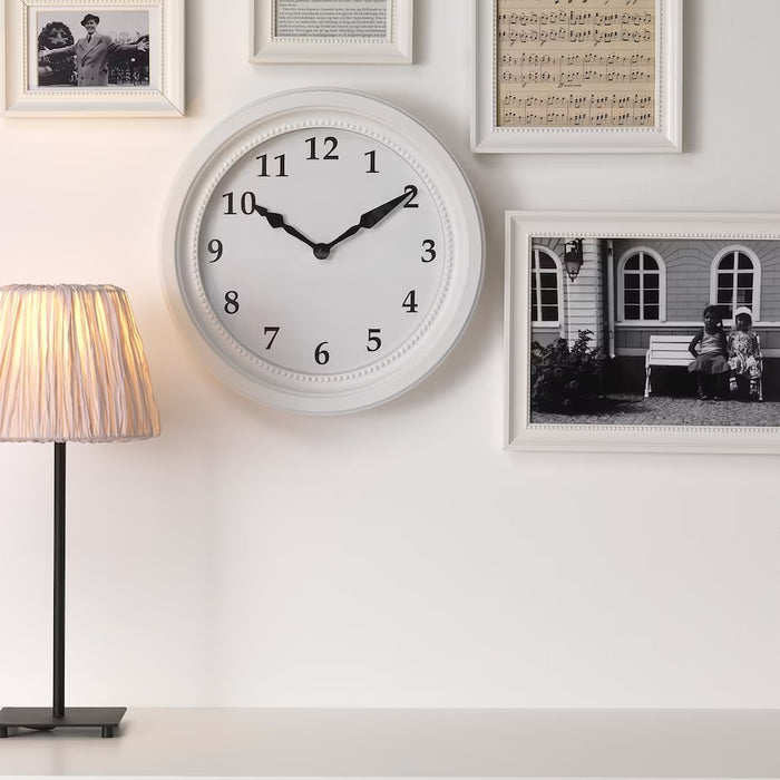 SONDRUM Wall clock, white, 35 cm