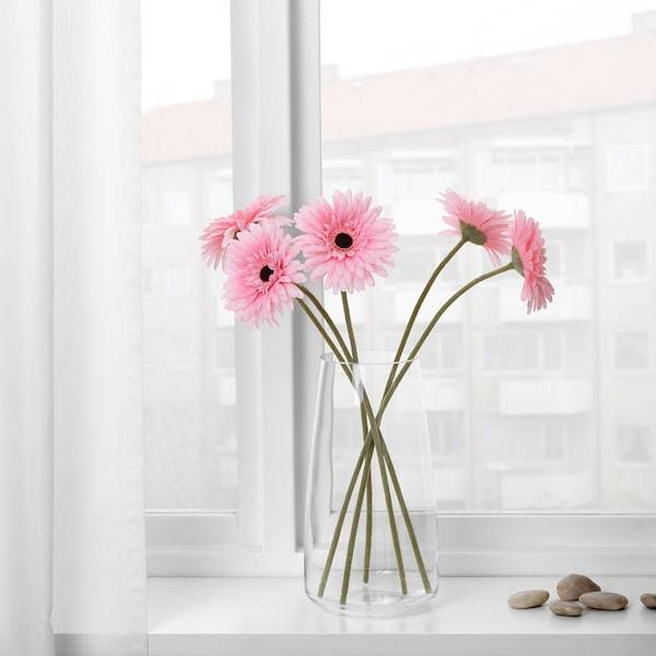 SMYCKA Artificial flower, Gerbera/pink 50 cm