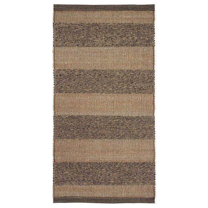 UGILT Rug, flatwoven, black/beige, 80x150 cm