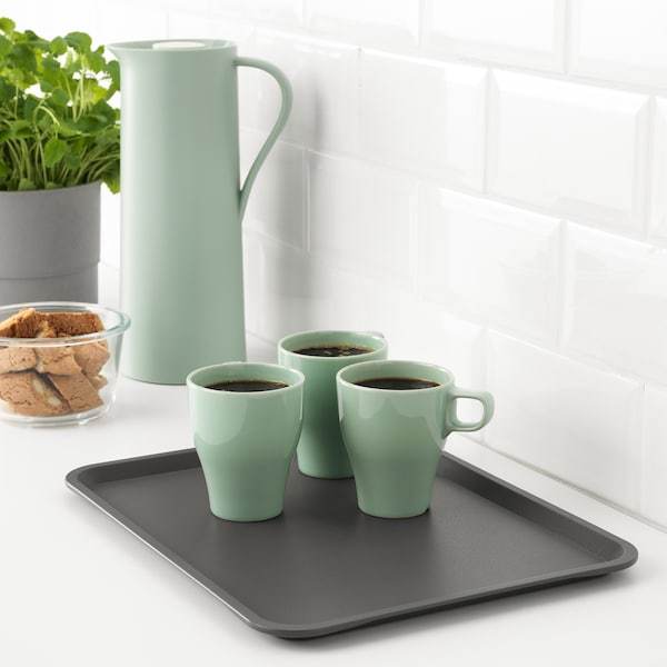 TILLGANG tray, grey, 37x29 cm