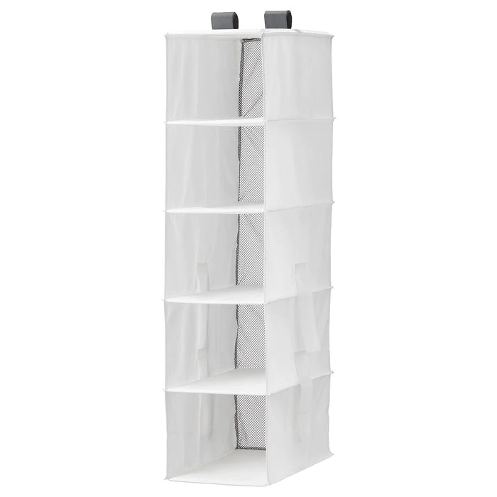 RASSLA Storage with 5 compartments, white 25x40x98 cm