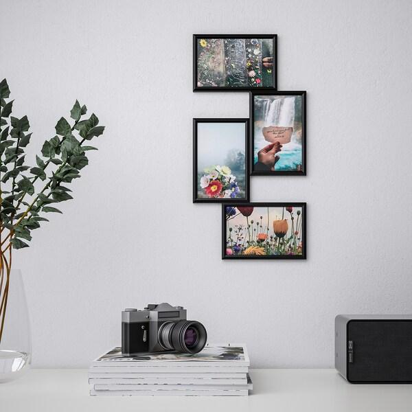 YLLEVAD Collage frame for 4 photos, black21x41 cm