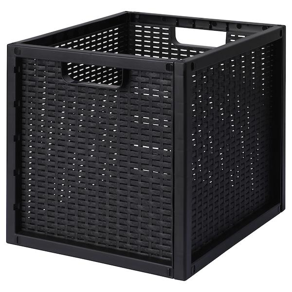 SKYFFEL Basket, plastic black 33x37x33 cm