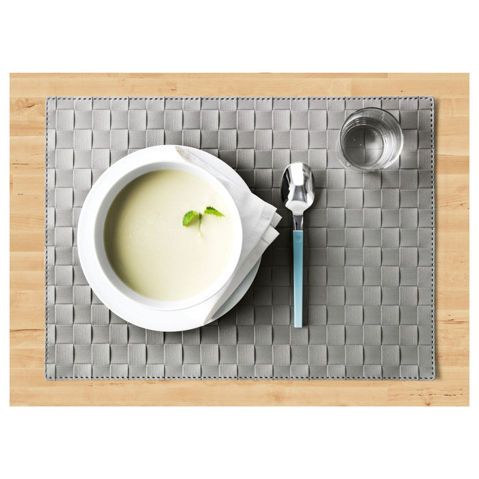 ORDENTLIG Place mat, grey, 46x33 cm