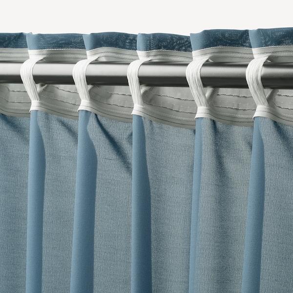 HILJA Curtains, 1 pair, blue 145x250 cm