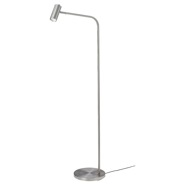 VIRRMO Floor/reading lamp, nickel-plated 145 cm, 30471329