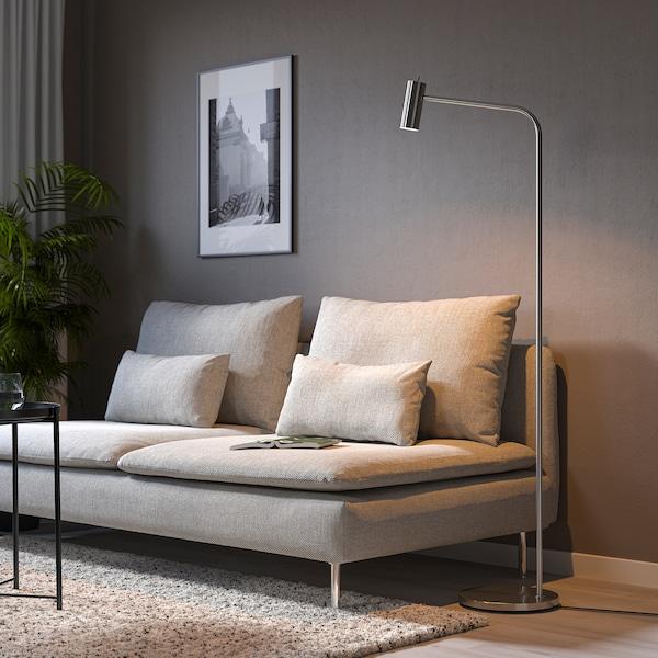 VIRRMO Floor/reading lamp, nickel-plated 145 cm, 30471329