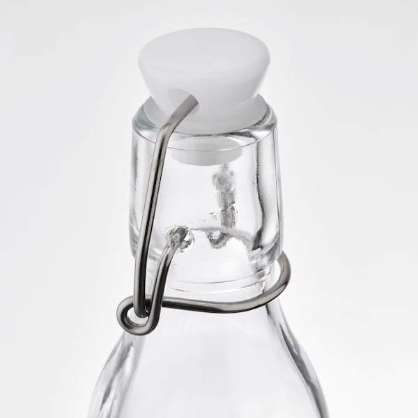 KORKEN Bottle with stopper, clear glass 15 cl