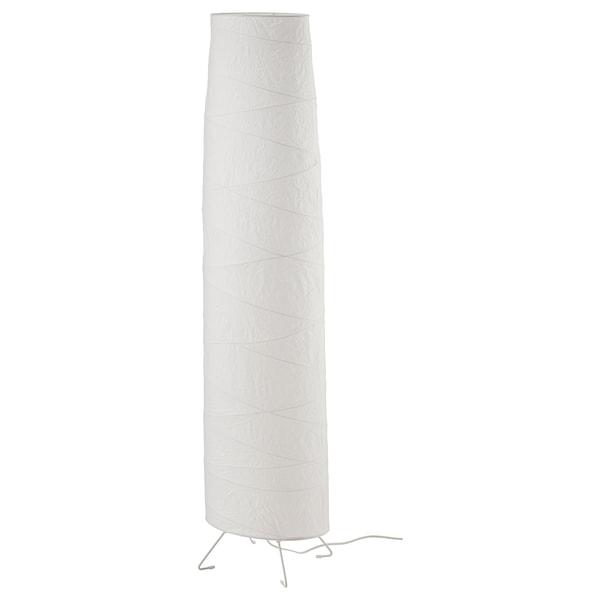 VICKLEBY Floor lamp, white/handmade 136 cm