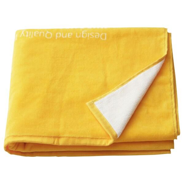 EFTERTRADA Bath towel, yellow 70x140 cm