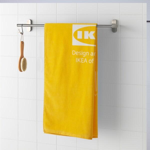 EFTERTRADA Bath towel, yellow 70x140 cm