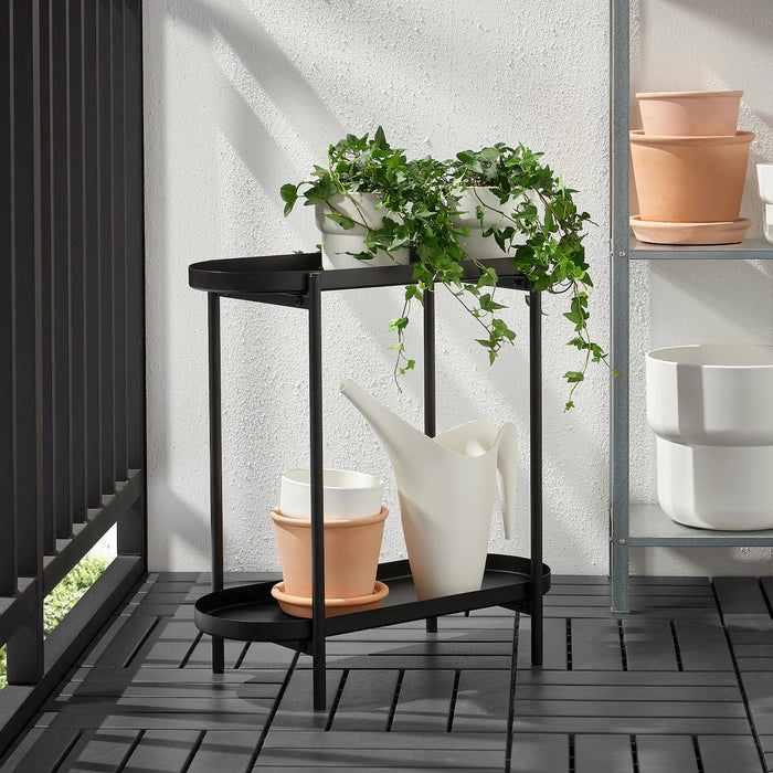 OLIVBLAD Plant stand, in/outdoor black 56 cm