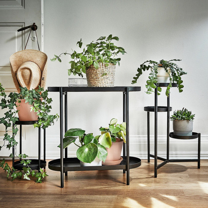 OLIVBLAD Plant stand, in/outdoor black 56 cm