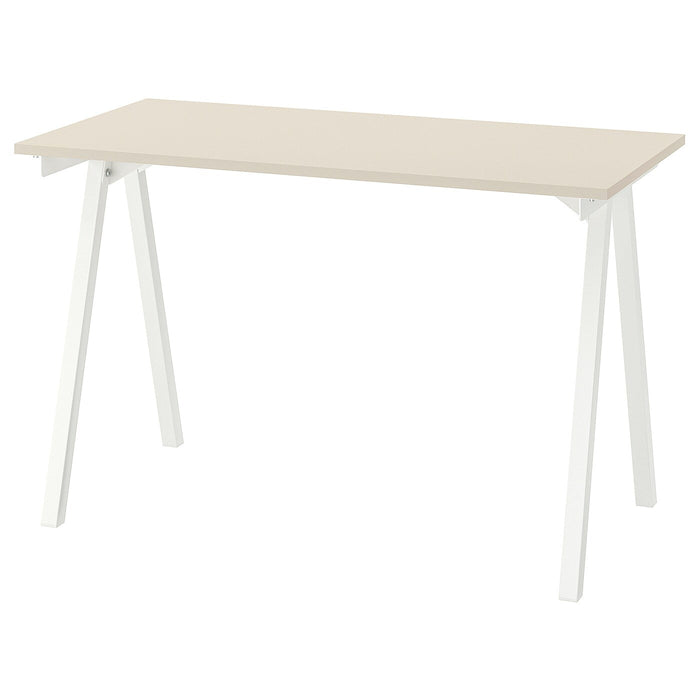 TROTTEN Underframe for table top, white 120x60x75 cm