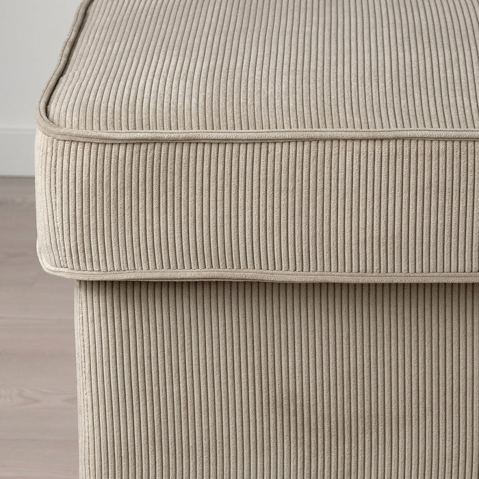 STRANDMON Footstool, Kelinge beige