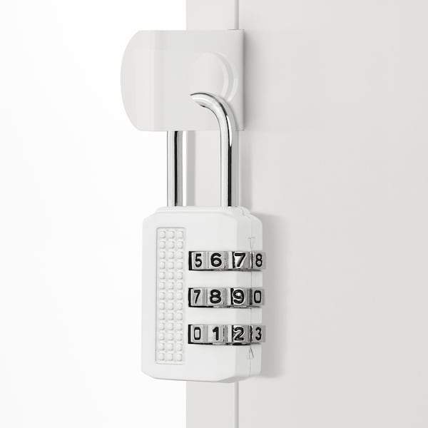 ELLOVEN Padlock, white