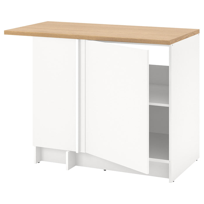 KNOXHULT Corner base cabinet, white, 100x85 cm