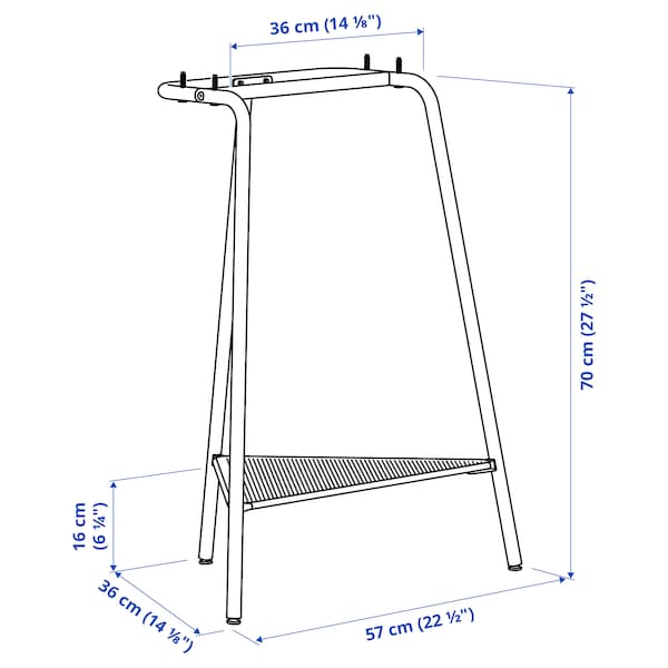 TILLSLAG Trestle, white metal