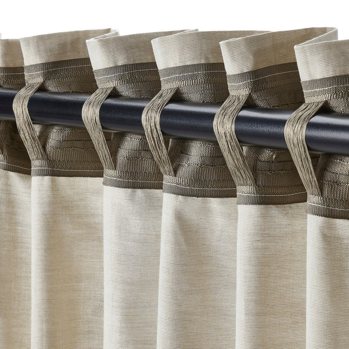 HANNALILL Curtains, 1 pair, light olive-green 145x250 cm