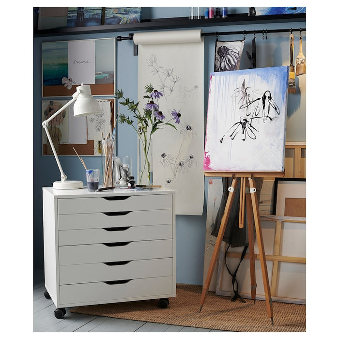 ALEX drawer unit on castors, white, 67x66 cm