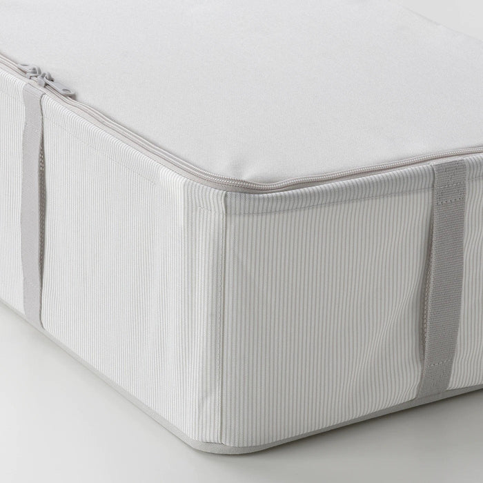 HEMMAFIXARE storage case, fabric striped 34x51x19 cm