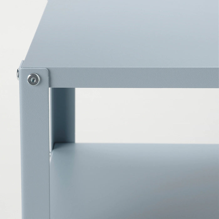 KNARREVIK Bedside table, light grey-blue 37x28 cm